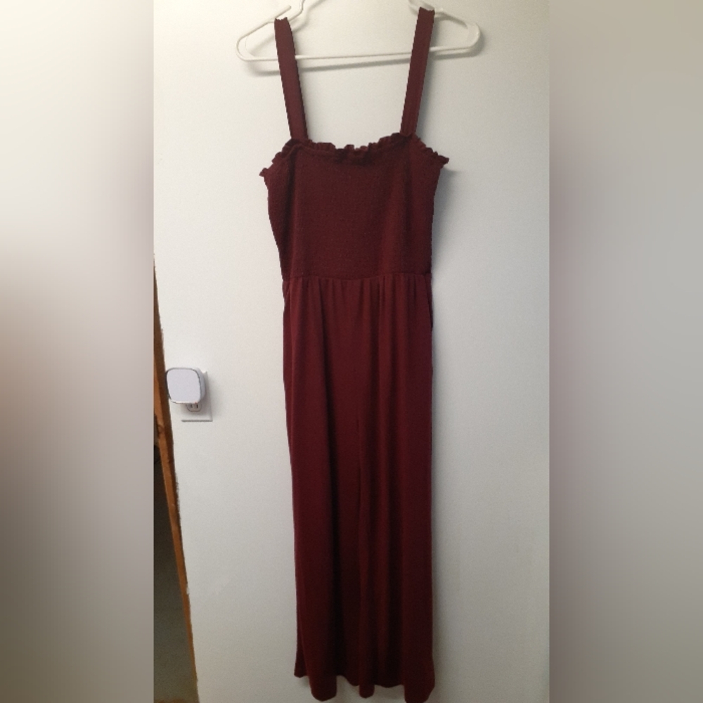 Burgundy flowy jumpsuit - Fashion brand - size medium